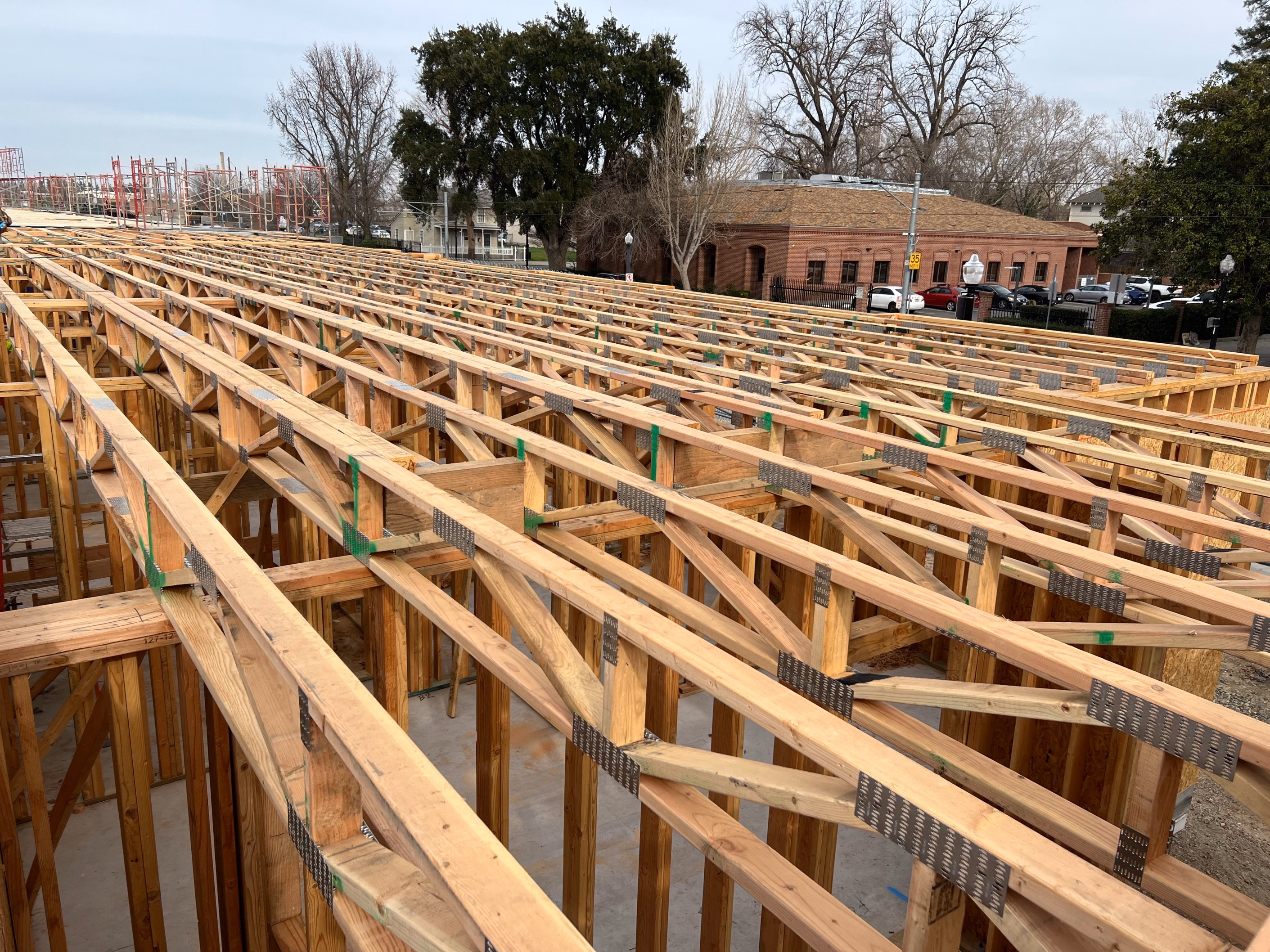 Mike Walker Lumber Co Inc truss manufacturing facility in Sacramento